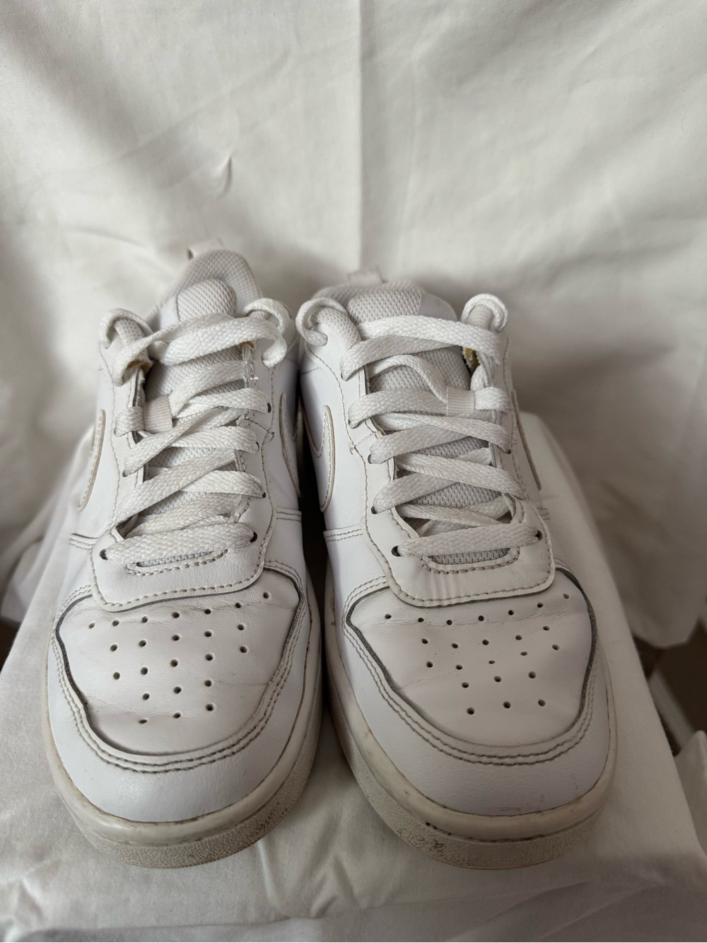 Nike White Low-Top Leather Sneakers